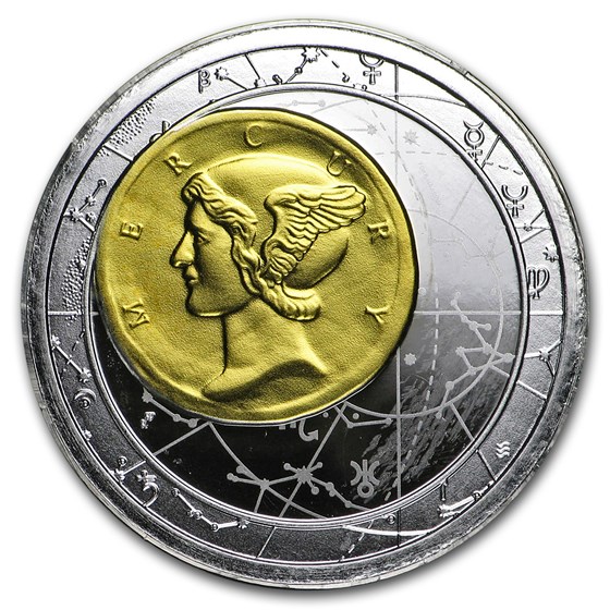 2014 Niue 3 oz Silver Fortuna Redux Mercury Cylinder Coin 2014 Niue 3 oz Silver Fortuna Redux Mercury Cylinder Coin